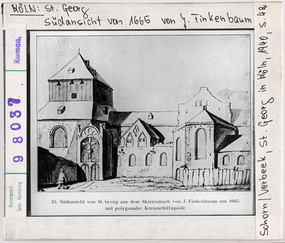 Vorschaubild Köln: St. Georg, Südansicht von 1665 nach Finkenbaum 